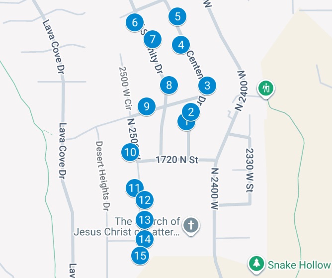 Static map of Easter Faith Journey route showing stations, entrances, and exits